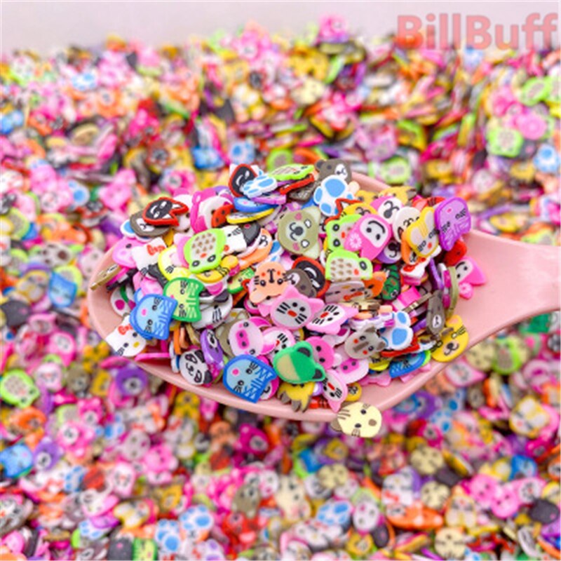 1000pcs/set Cake Fruit Slices Decor Additives For Slime Filler Supplies Clay Accessories Lemon For Nail Art Slime For Toy: black