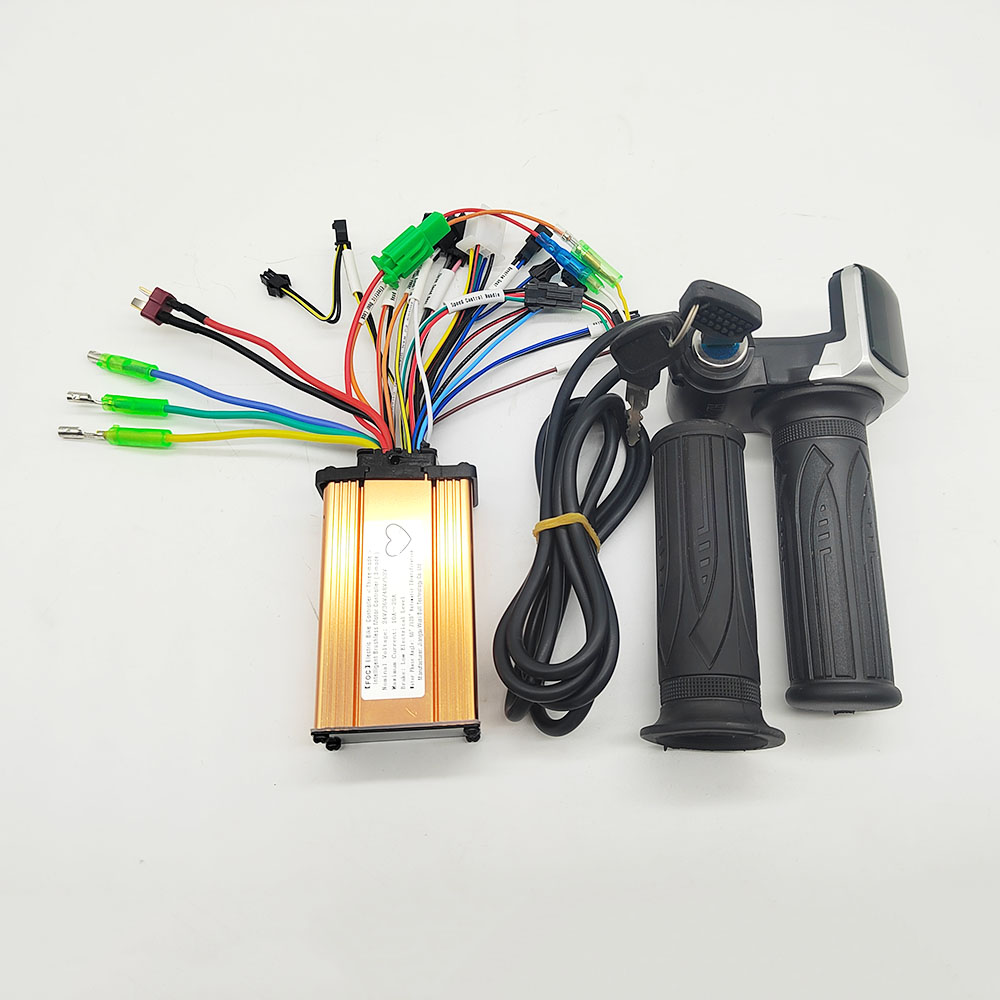 24V 36V 48V 250W 350W 12A 13A 15A 18A 20A E-bike Electric Scooter Brushless Controller With Twist Grip Throttle: Pink