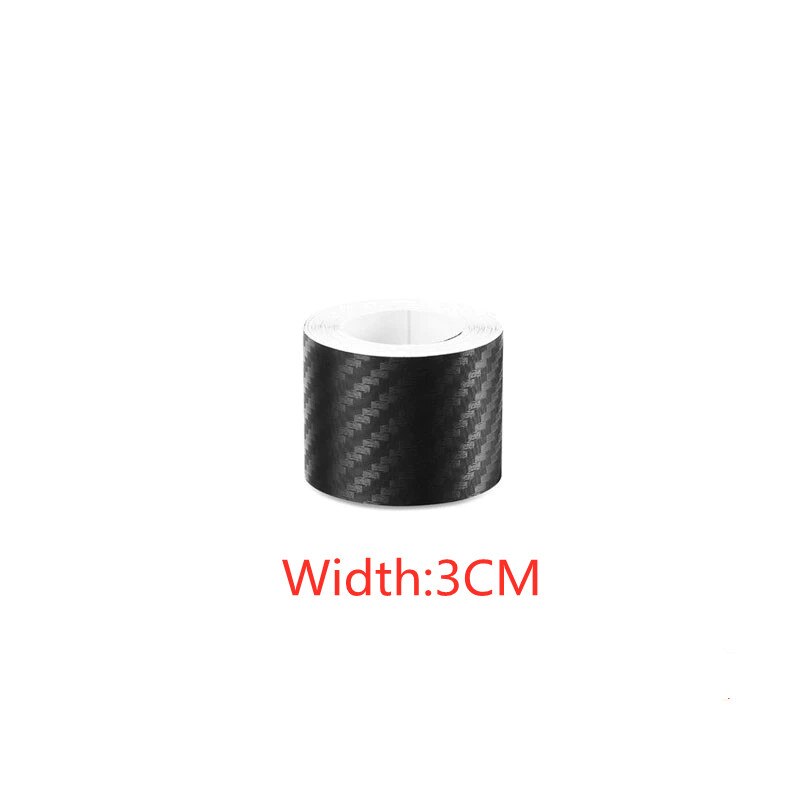3d karbonfiber vinyl bil pakke inn ark rull film vanntett diy lim inn beskytter klistremerke bil styling tilbehør selvklebende teip: 3cm / 3m