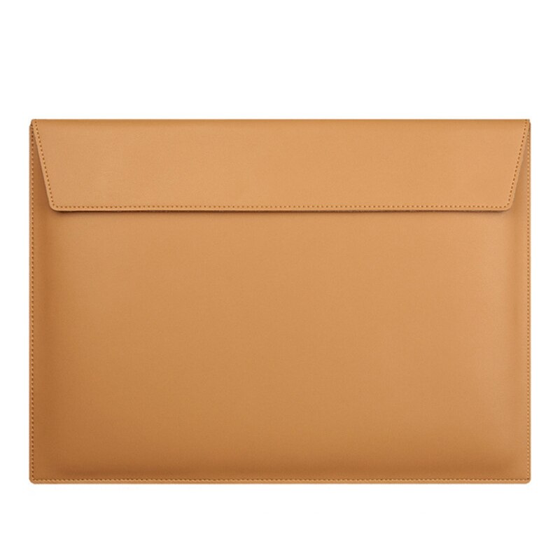 Binful PU Leather Laptop Bag for macbook air 13 11 Retina 13 15 12 laptop case notebook bag computer bag For Macbook Case Pouch: horizontal brown / for Mac Retina 12