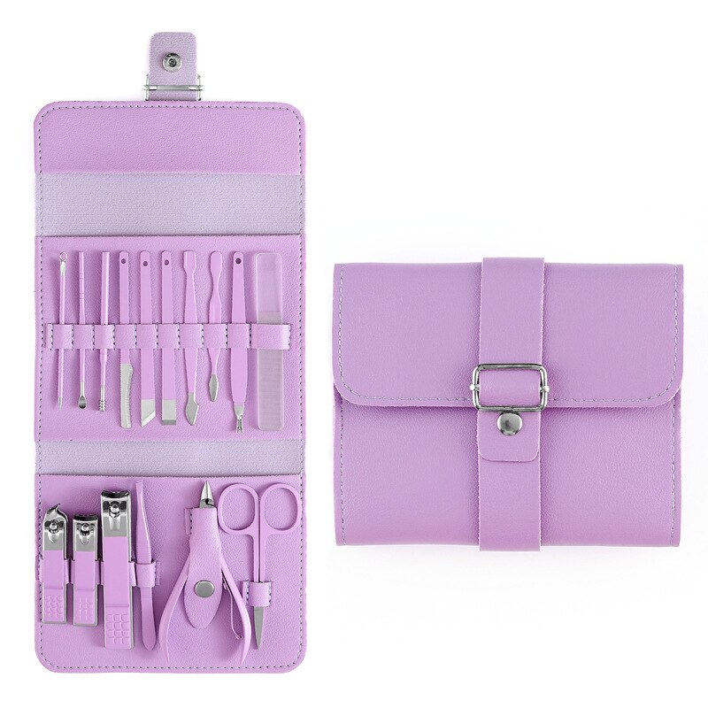 16Pcs Nagelknipper Set Rvs Manicure Pedicure Cuticle Remover Nagelvijl Nagelknipper Manicure Schaar Set