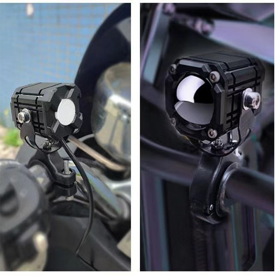 Fari a portato 12V-85V, adatti per moto e auto sportivo da strada, fari di livello IP68 lampeggianti a 4 colori