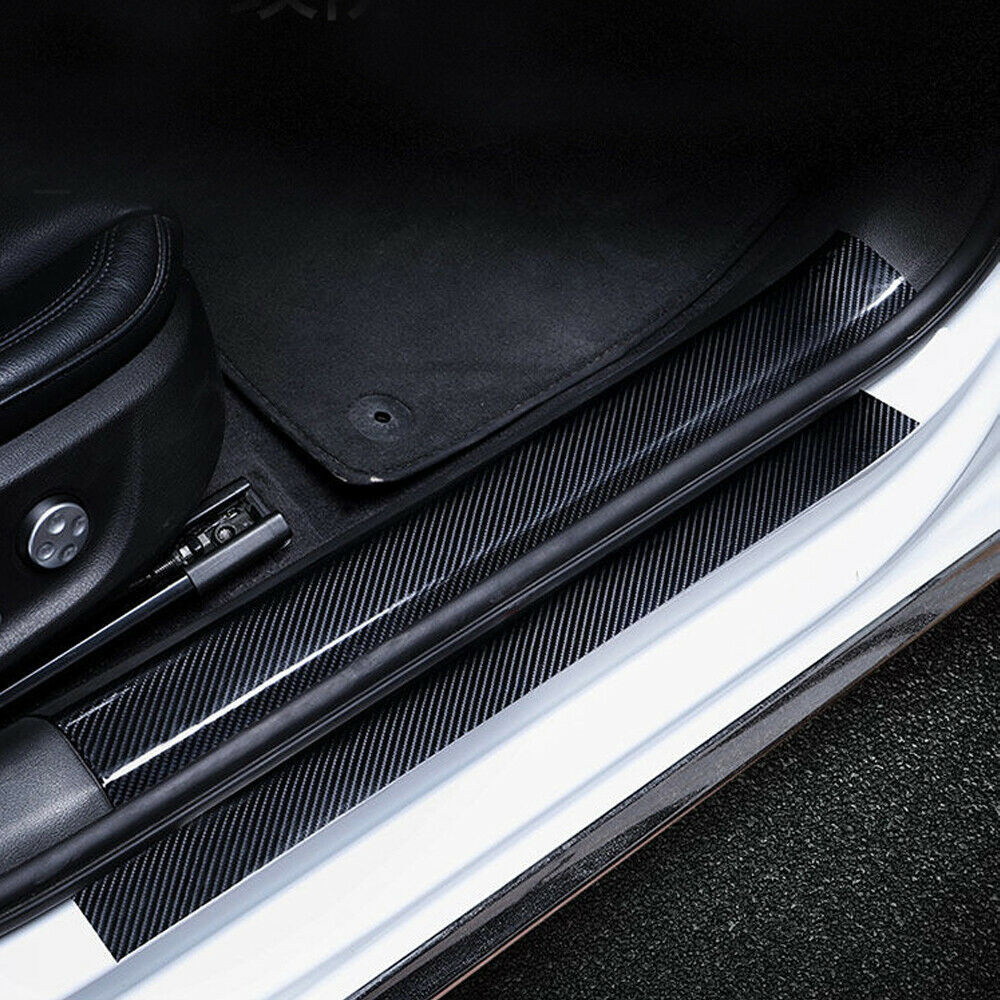 Car Door Sill Protector Strips Carbon Fiber Bumper Sticker for Toyota Corolla Avensis Yaris Rav4 Auris Hilux Prius Prado Camry