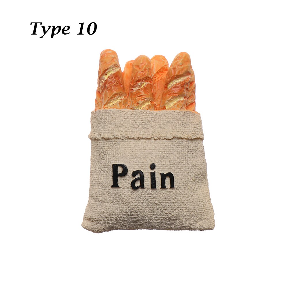 3D Resin Fridge Magnet Cartoon Food Shape Refrigerator Ornament Kitchen Tools White Board Accessories Home Decoration: 10