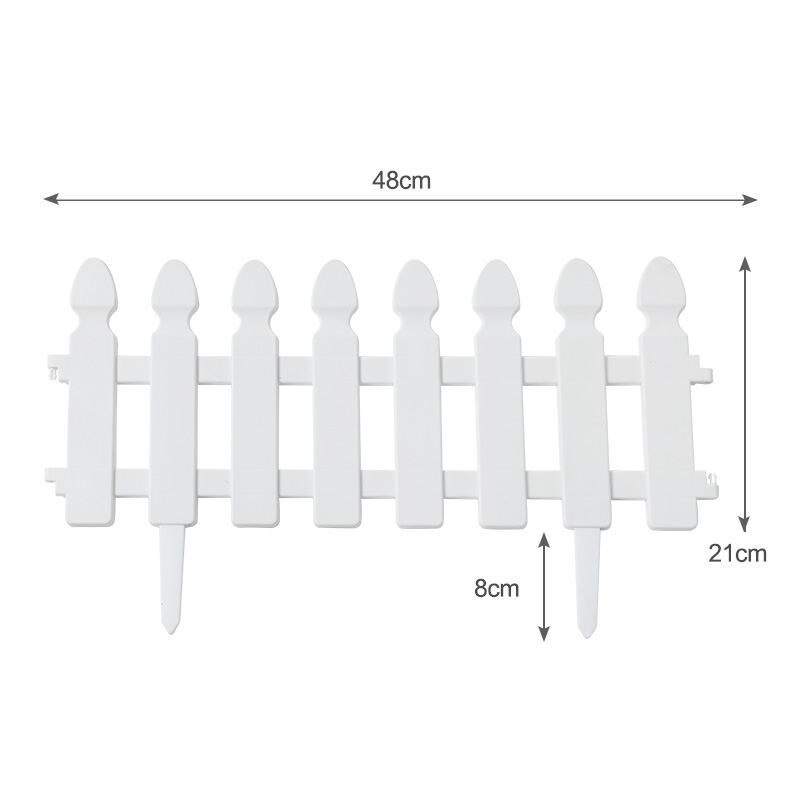 PVC Plastic Brown Fence Flower Bed Garden Guardrail Horticultural Christmas Decoration High Temperature Resistance Guard Rail