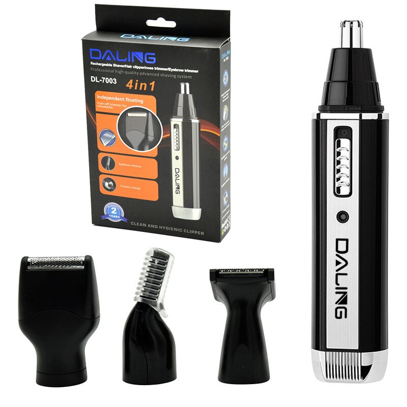 Multifunction 4 In 1 Personal Rechargeable Electric Men Ear Nose Trimmer Hair Clipper Shaver Beard Trimmer: A with retail box