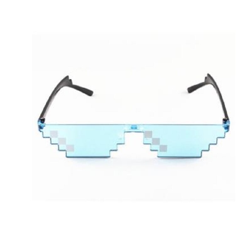 Moda 8 Bit Thug życie okulary Pixelated mężczyźni kobiety marka Party okulary mozaika UV400 Vintage okulary Unisex prezent okulary: 09
