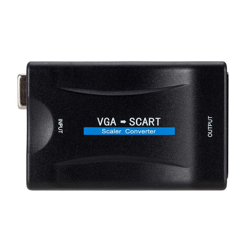 Vga Naar Scart Video O Converter Adapter Met Afstandsbediening Usb Dc Power Kabel En Vga Kabels