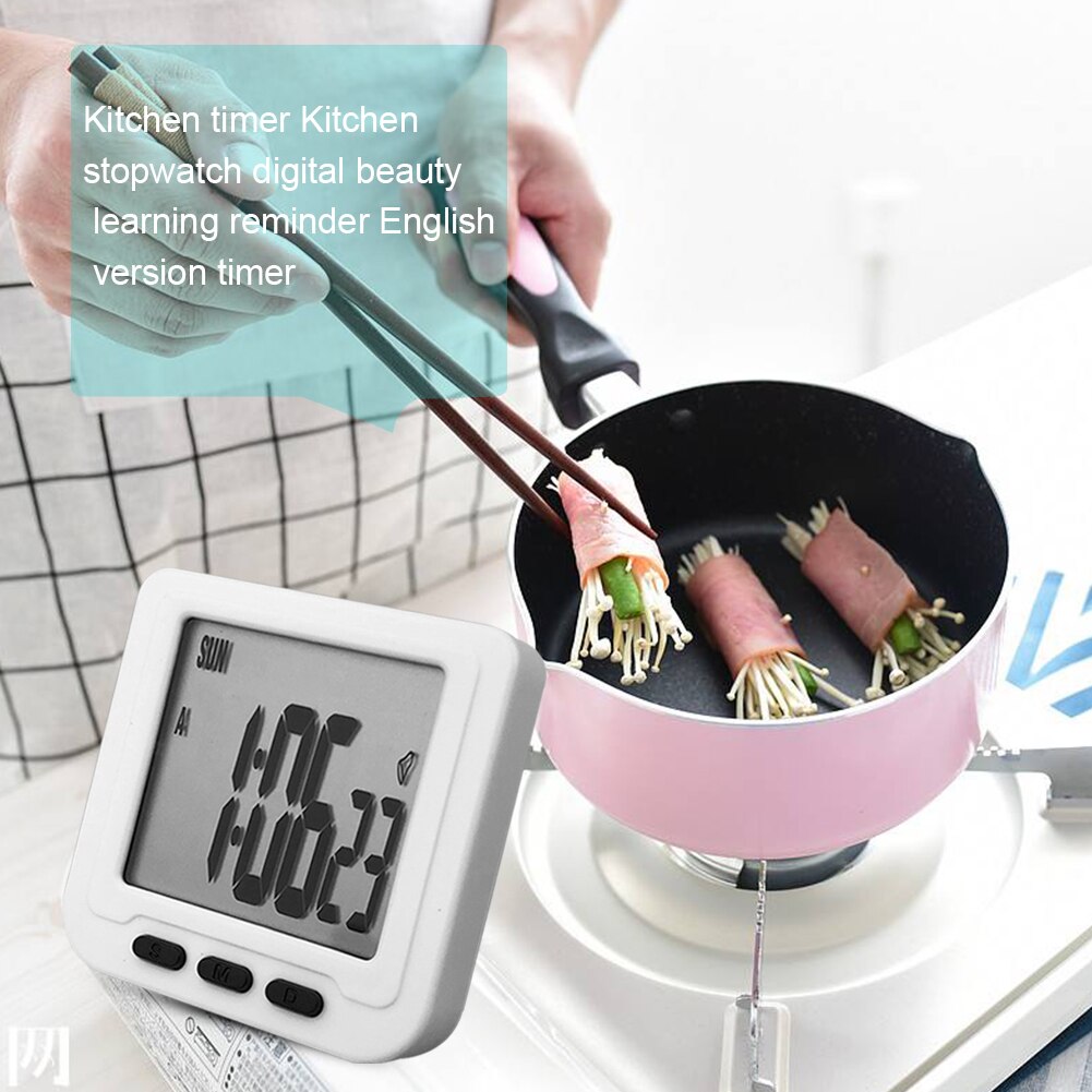 Mini Timer Digital Kitchen Timer Loud Alarm Magnetic LCD Display Electronic Alarm Clock for Cooking Baking Sports Games