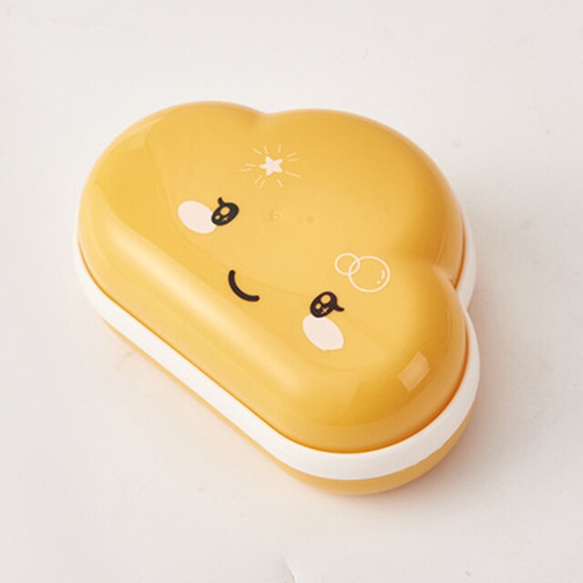 Boîte à savon en forme de nuage, porte-savon de voyage Portable, étui de protection pour douche, accessoires de salle de bains: Gold