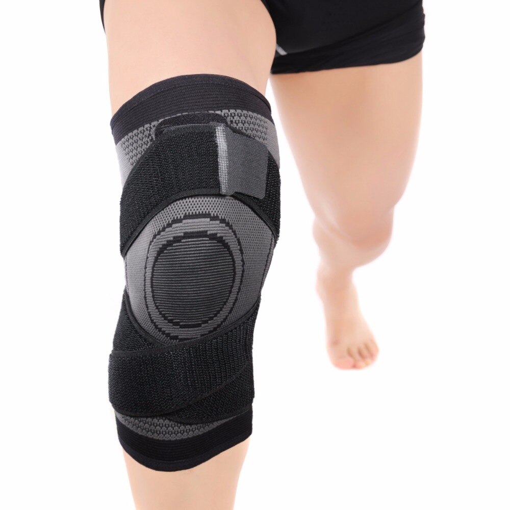 Gratis skib under tryk fitness løb cykling bandage knæ støtte seler elastisk nylon sports kompression pude ærme