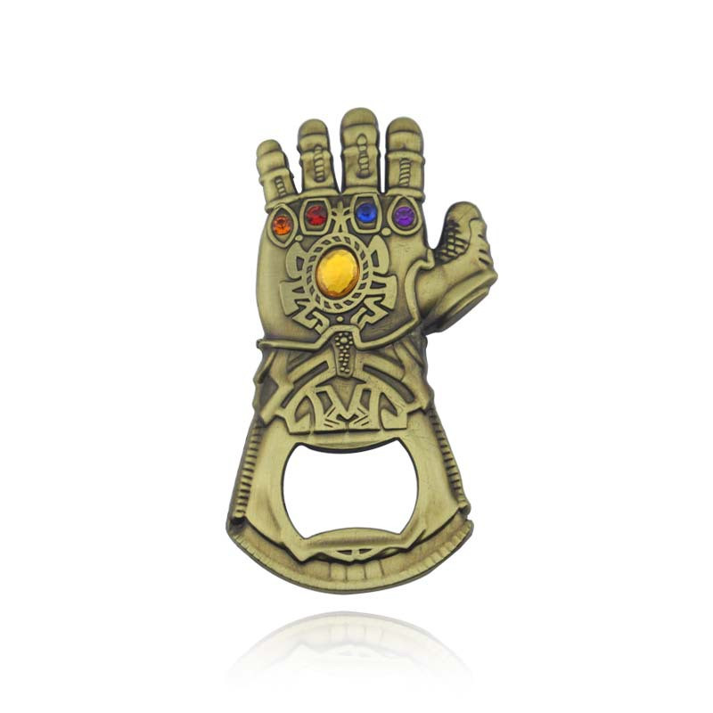 1pcs Hammer Shaped Beer Bottle Opener Portable Keychain Metal Tools Infinity Thanos Gauntlet Soda Glass Caps Remover Openers: H1 Gold