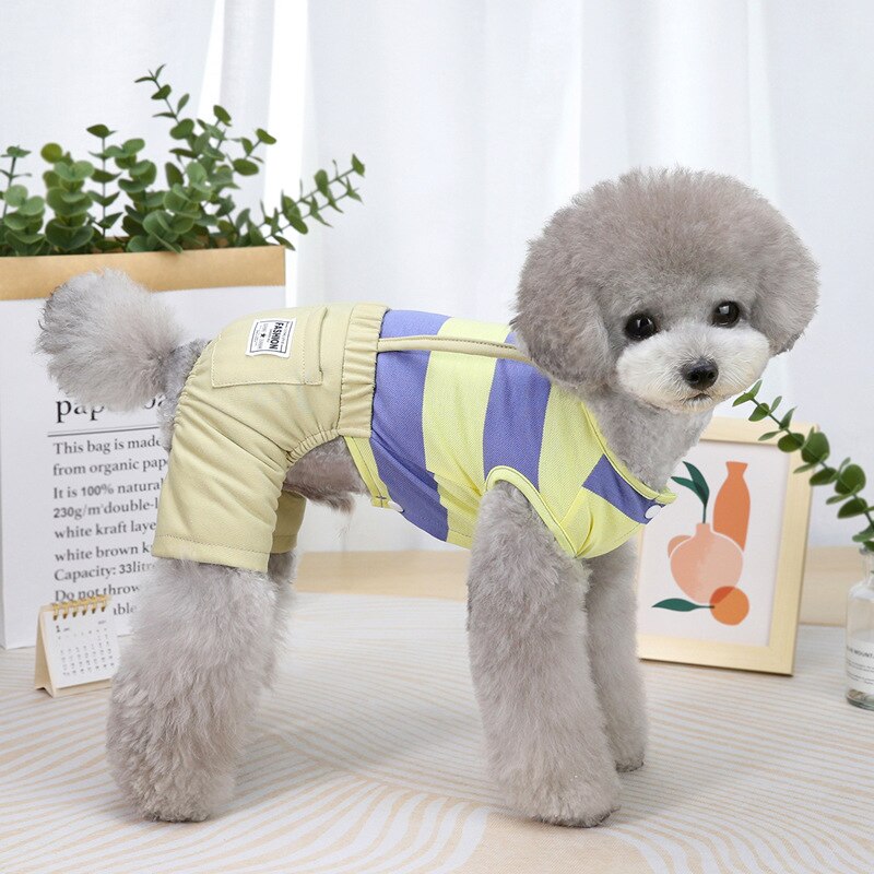 Summer Dog Jumpsuits Rompers Female Dog Clothes Costume Large Dog Dog Clothes Dog Clothing Jumpsuit for Dogs Dog Outfit Yorkie: yellow / XL