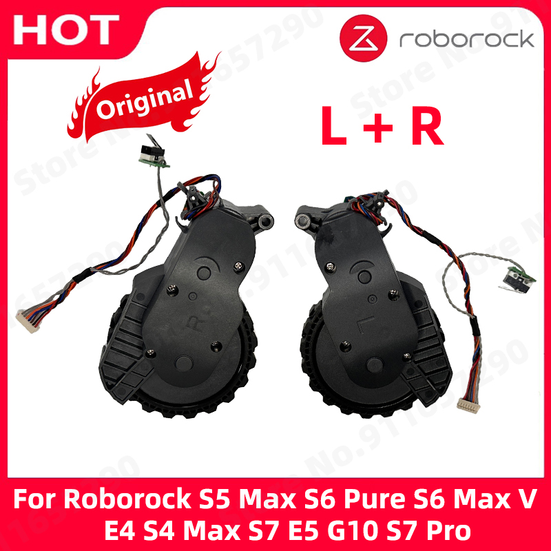 Original Roborock S5 Max S6 Pure S6 MaxV E4 S4 Max S7 E5 G10 S7 Pro ruedas para caminar izquierda y derecha accesorios para aspiradoras