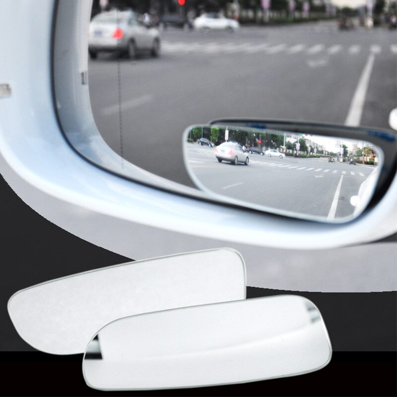 Small Side Blindspot Rearview Convex Mirror Clear Driving Vision Car Side Blind Spot Mirror Wide Angle Long Shape For Vehicle: Default Title