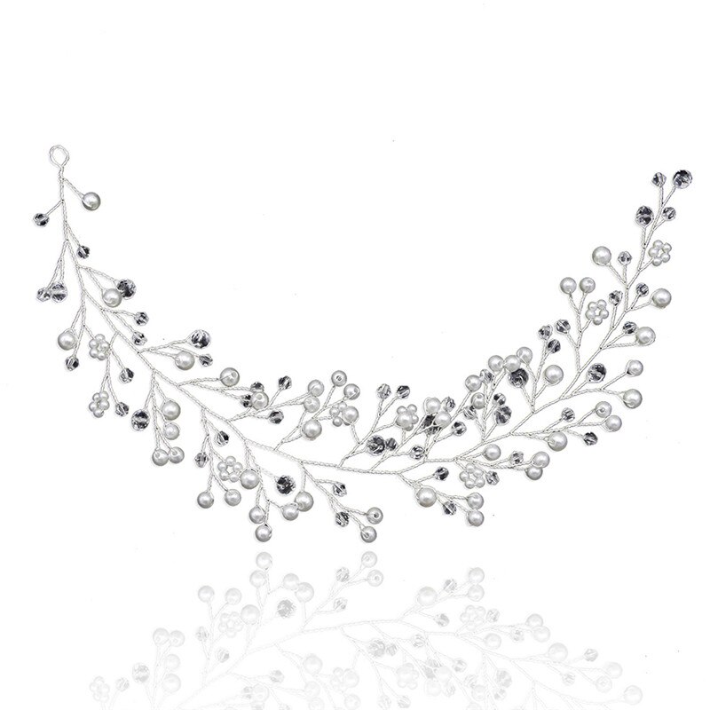Diademas de perlas de imitación para novia, joyería para el cabello, diadema de cristal, Tiara, accesorios para el cabello de novia