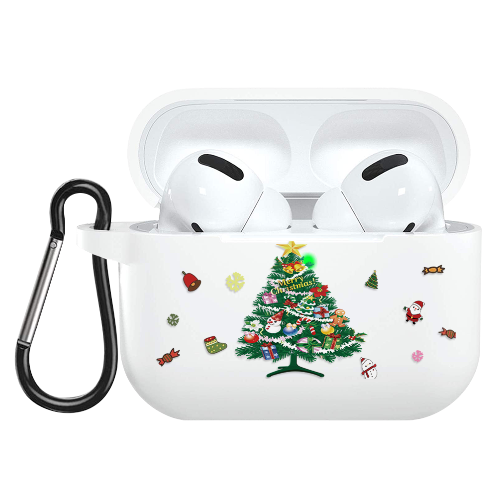 Julår för apple airpods 3 fodral mjuk silikon matt coque bluetooth trådlöst hörlursfodral för air pods pro: Kpet-bd-sdshuxx 3d