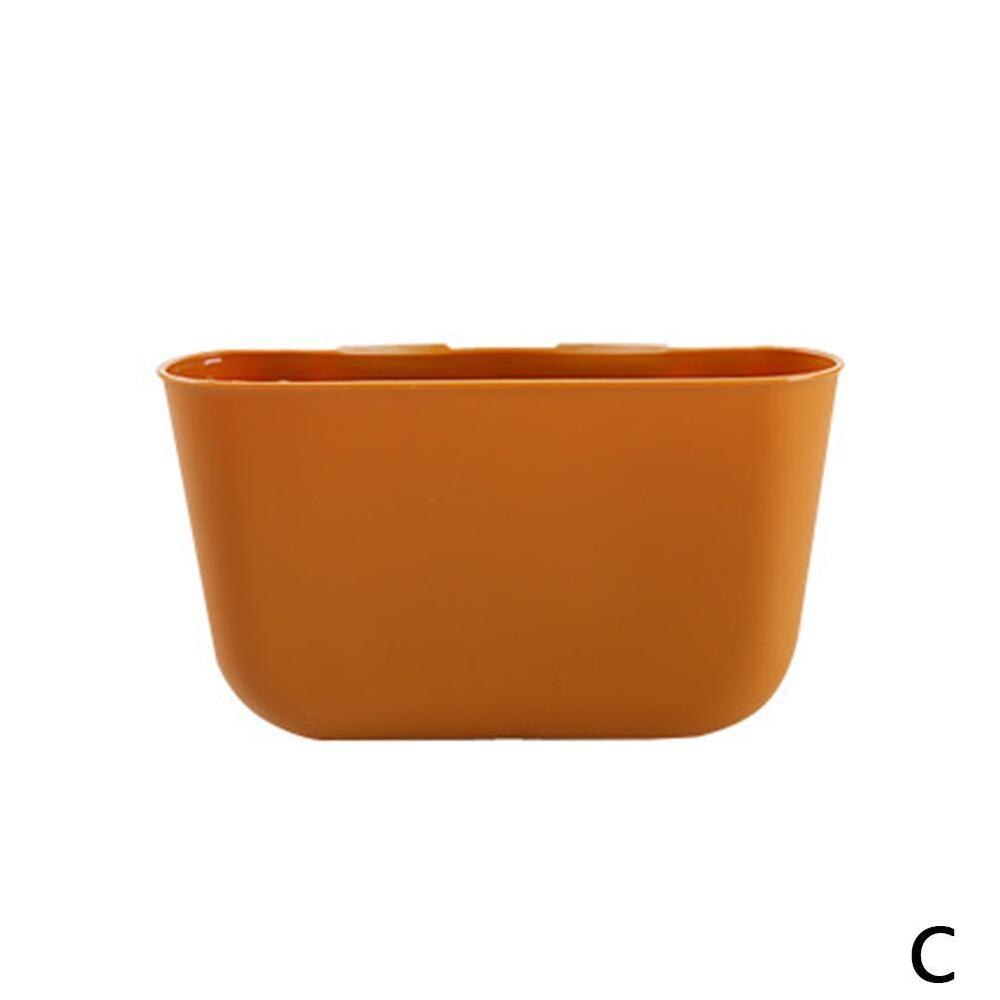 Multifunction Portable Mini Vehicle Auto Car Garbage Dust Case Holder Waterproof Box Bin Trash Rubbish Can Storage: brown