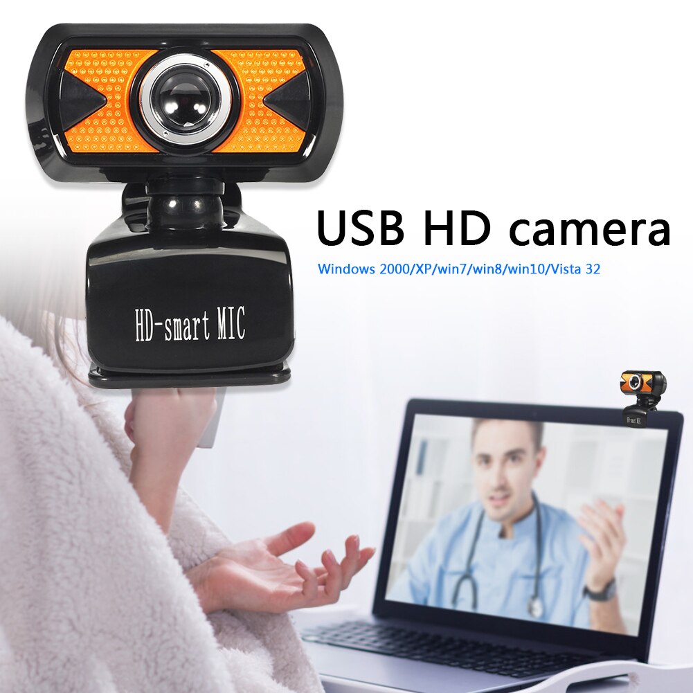 USB Webcam HD Digital Video Web Camera With Microphone Clip-on for Computer PC Laptop Free Driver Webcam 360 Degree USB Camera