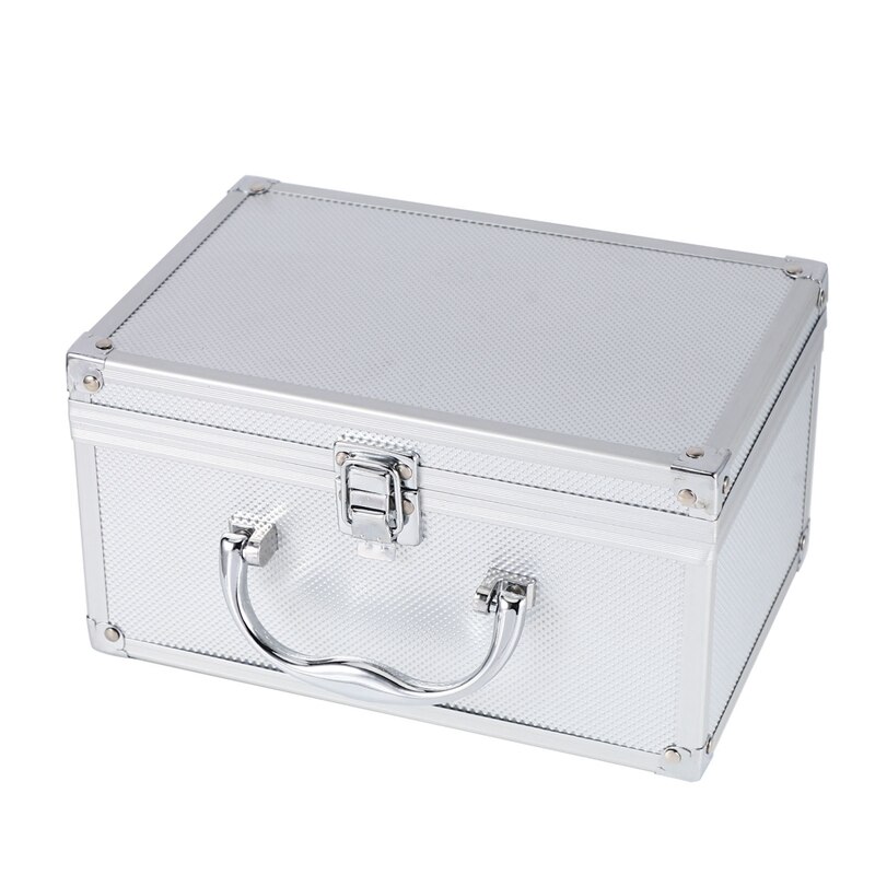 Aluminiumslegering værktøjskasse bærbart sikkerhedsudstyr instrumentkasse vitrinekuffert kuffert hardware værktøjskasse 230 x 150 x 125mm