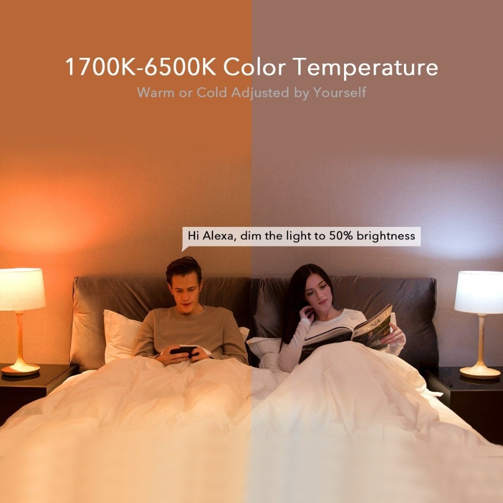 Xiaomi yelight E27 bombilla LED inteligente colorida 800 lúmenes WiFi ojos proteger 10W Lemon Xio mi lámpara mi aplicación de hogar RGB iOS Control remoto