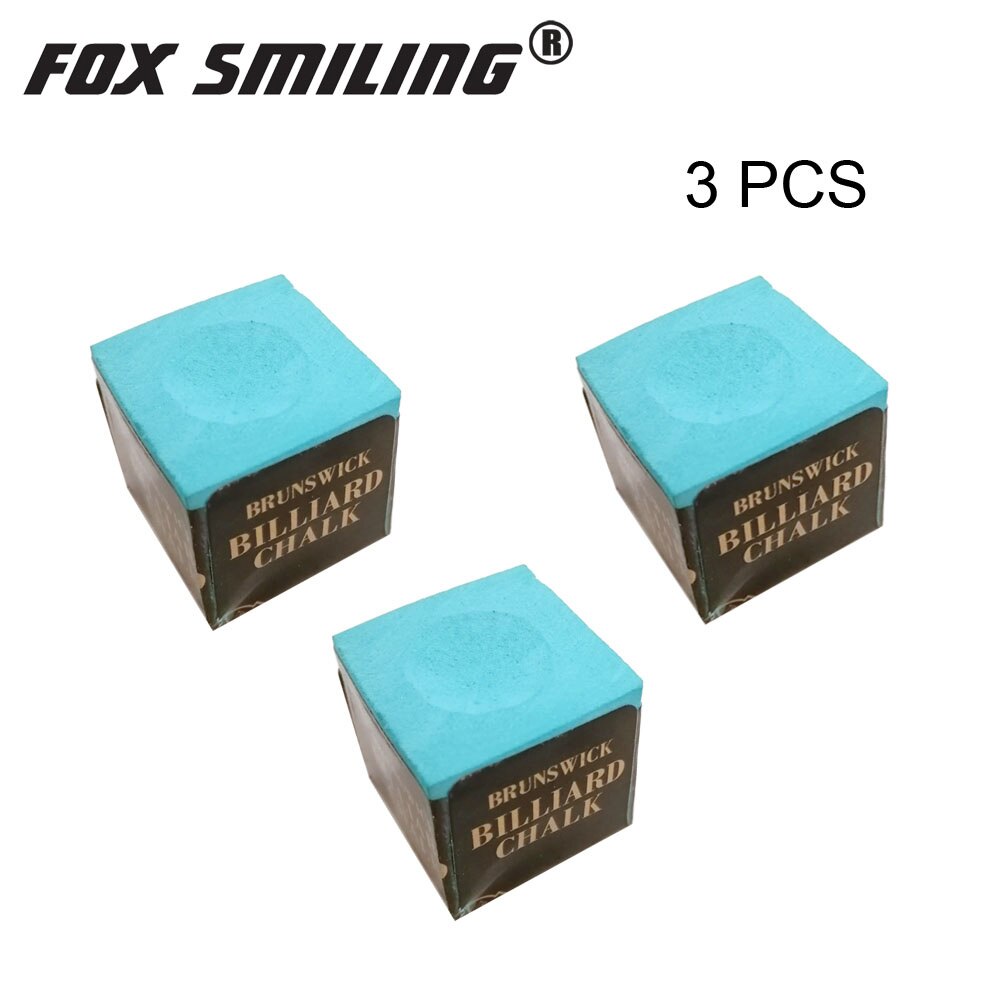 Fox Smiling Snooker Billiard Chalk Pool Cue Chalk Oil Dry Billiard No-slip Chalk Table Chalk With Good: B green 3PCS