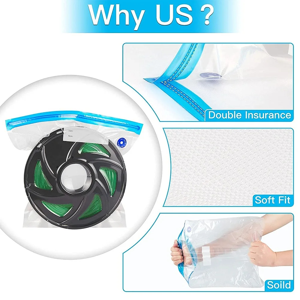 Bolsa de almacenamiento de filamentos para impresora 3D, secador de filamentos PLA/ABS/TPU, seguridad, resistente a la humedad, 20/1 bolsa