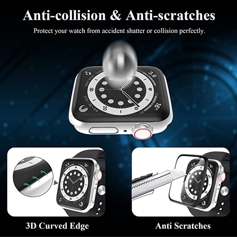 Screenprotector voor Apple Watch-serie 10 9 8 45 mm 41 mm 44 mm 7 Ultra 49 mm HD Geen glas Volledige film iWatch 6 5 4 se 40 mm 42 mm 46 mm