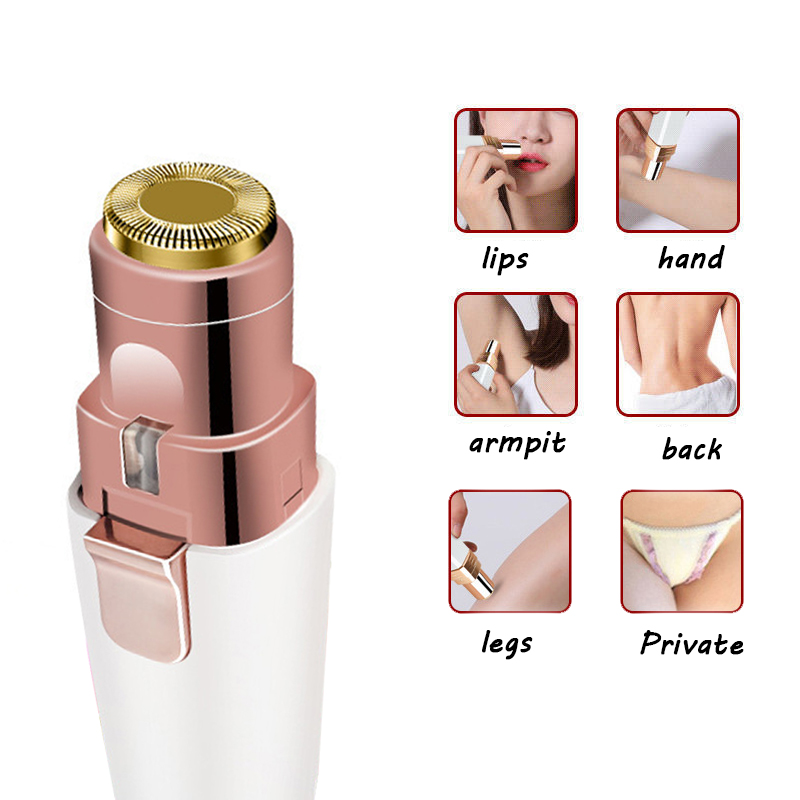 2 In 1 Elektrische Wenkbrauw Trimmer Pijnloos Epilator Vrouwen Draagbare Mini Scheerapparaat Make-Up Wenkbrauw Trimmen Wasbare