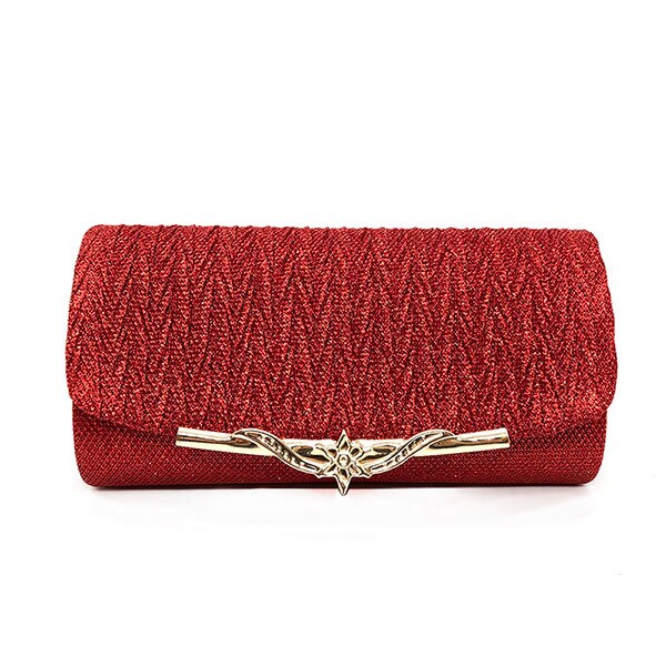 estilo de bolso de cena de vestido de noche para mujer bolsa Flash de adecuado para femenina versátil bolso: Rojo