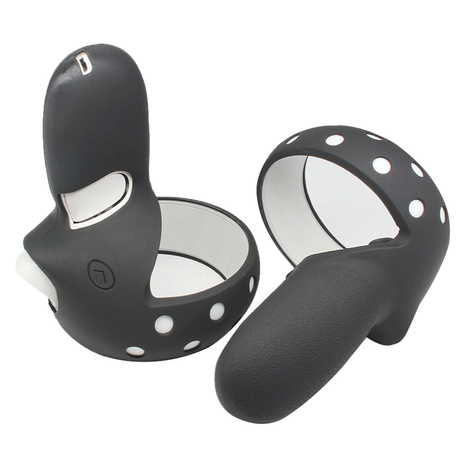 1pair VR Glasses Handheld Silicone Home Soft Smooth Touch Controller Grip Cover Dustproof Gaming Accessories for Oculus Quest 2: Black
