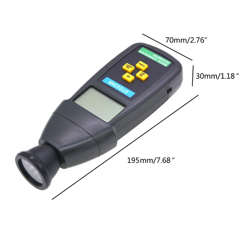 DT2239B Digital LCD Non-Contact Flash Stroboscope Tachometer Photoelectric