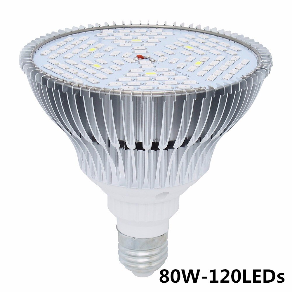 Full Spectrum E27 Led Grow Light 18/28/40/78/120 Leds Red Blue UV IR Grow Lamp For Indoor Plants Hydroponics Flowers Vegetables: 120LEDS