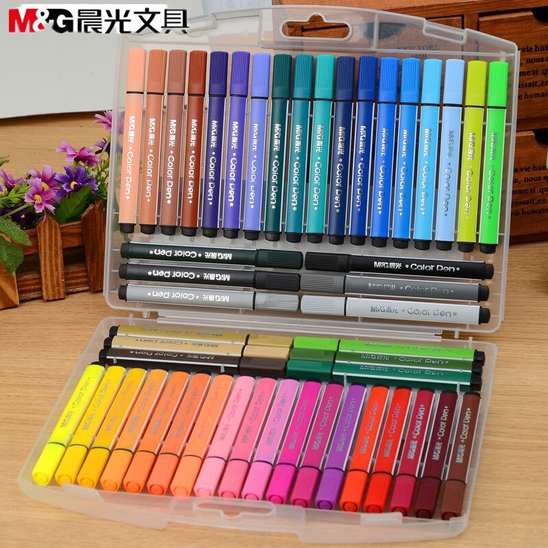 M &amp; G – stylo Triangle pour aquarelle, 12/18/24/36/48 couleurs, Graffiti, d&#39;art, dessin, croquis de couleur, tcp93130