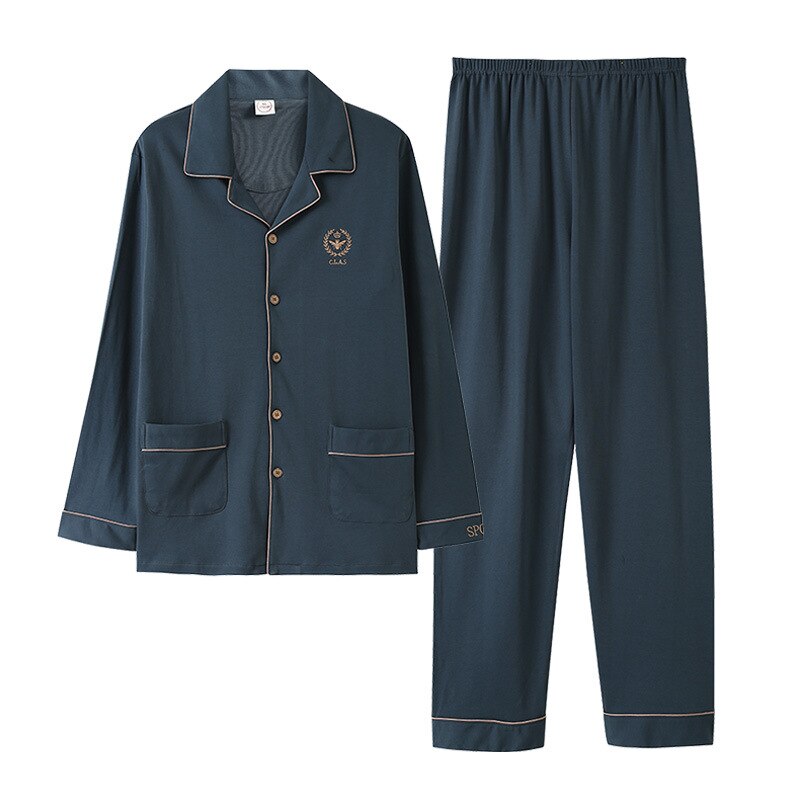 Pyjama en coton Super Large pour hommes, automne-hiver, ample, taille élastique, ensemble grande taille 3XL 4XL 5XL 6XL 7XL 8XL