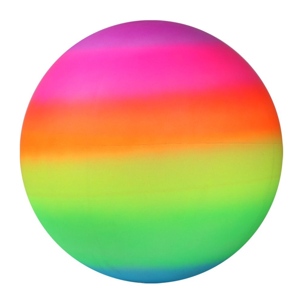 Volleyball Children's Inflatable Soccer Ball Beach Rainbow Balls Inflatable Football PVC Playthings Rainbow Football: WHITE