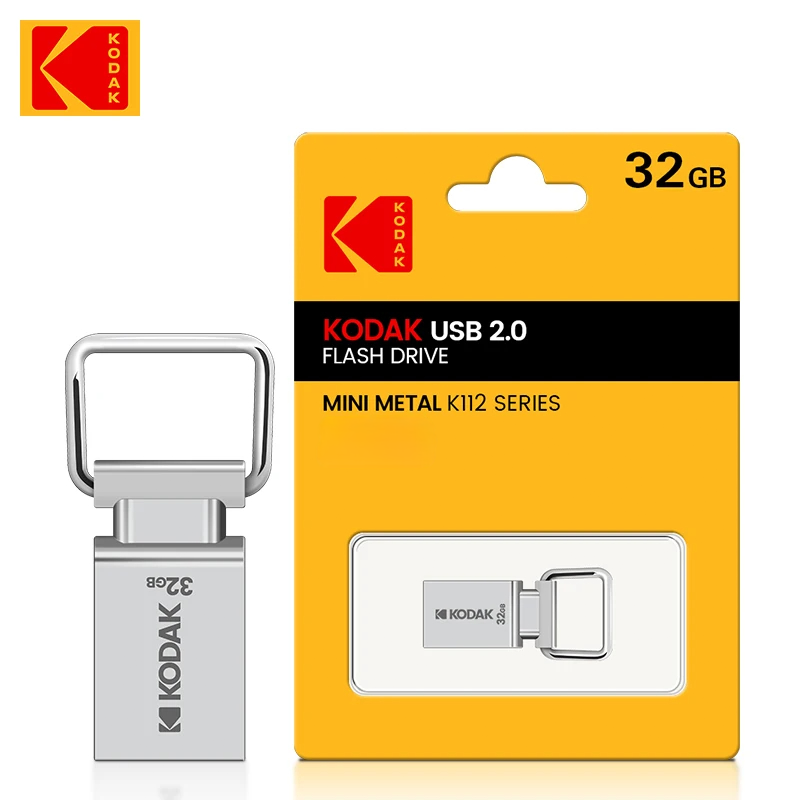 KODAK K112 Mini USB Flash Drive USB2.0 Pen Memory Drive 32GB 64GB128GB U Disk USB2.0 Portable Memory for Car PC: black