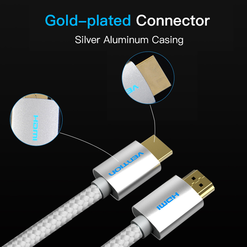 Vention HDMI Cable 4K HDMI to HDMI 2.0 Gold-plated plug Connector Cable For Splitter Switch for hd TV Box PS4 2.0 HDMI Cable