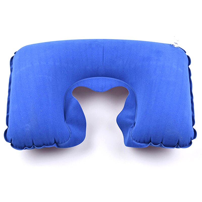 Almohada de viaje en forma de U, almohada inflable para el cuello de coche, cojín de aire para el descanso de la cabeza de la Oficina de viaje, cojín de aire para el cuello almohada