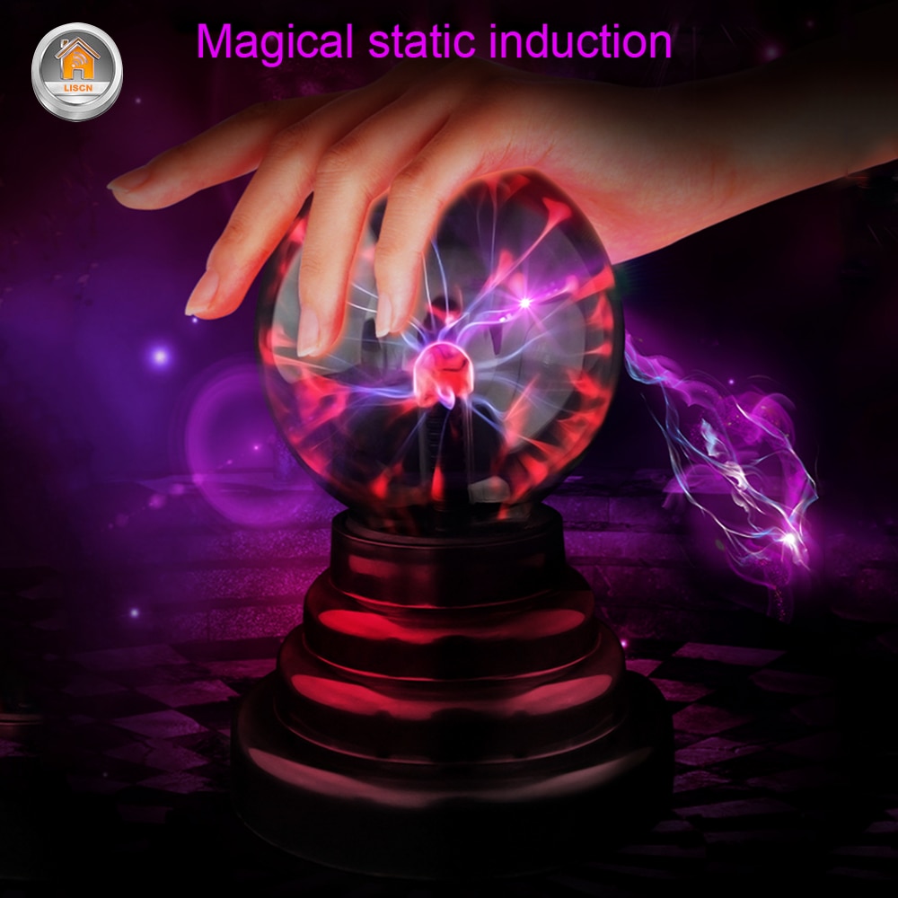 Plasma Ball Light Novelty RGB Night Light Touch Sound Sensitive Electrostatic Flashing Ball Magic Lamp Kids Home Decoration