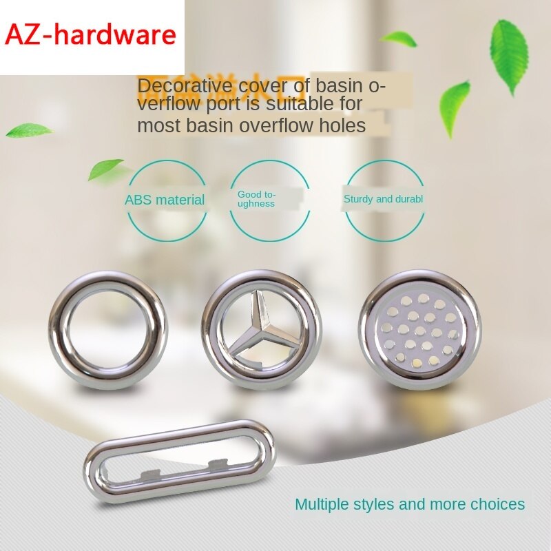 Ceramic basin overflow decorative cover wash face basin basin full of water overflow hole cover plug plug accessories