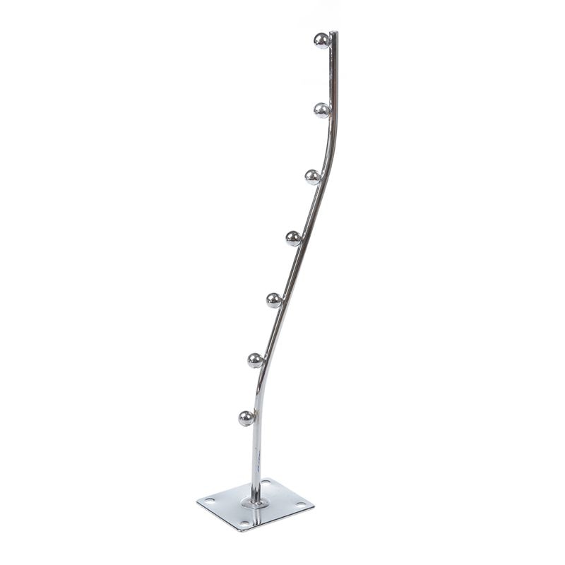 Wandmontage golvende waterval hangerrek 7 kralen kleding display haken: Default Title