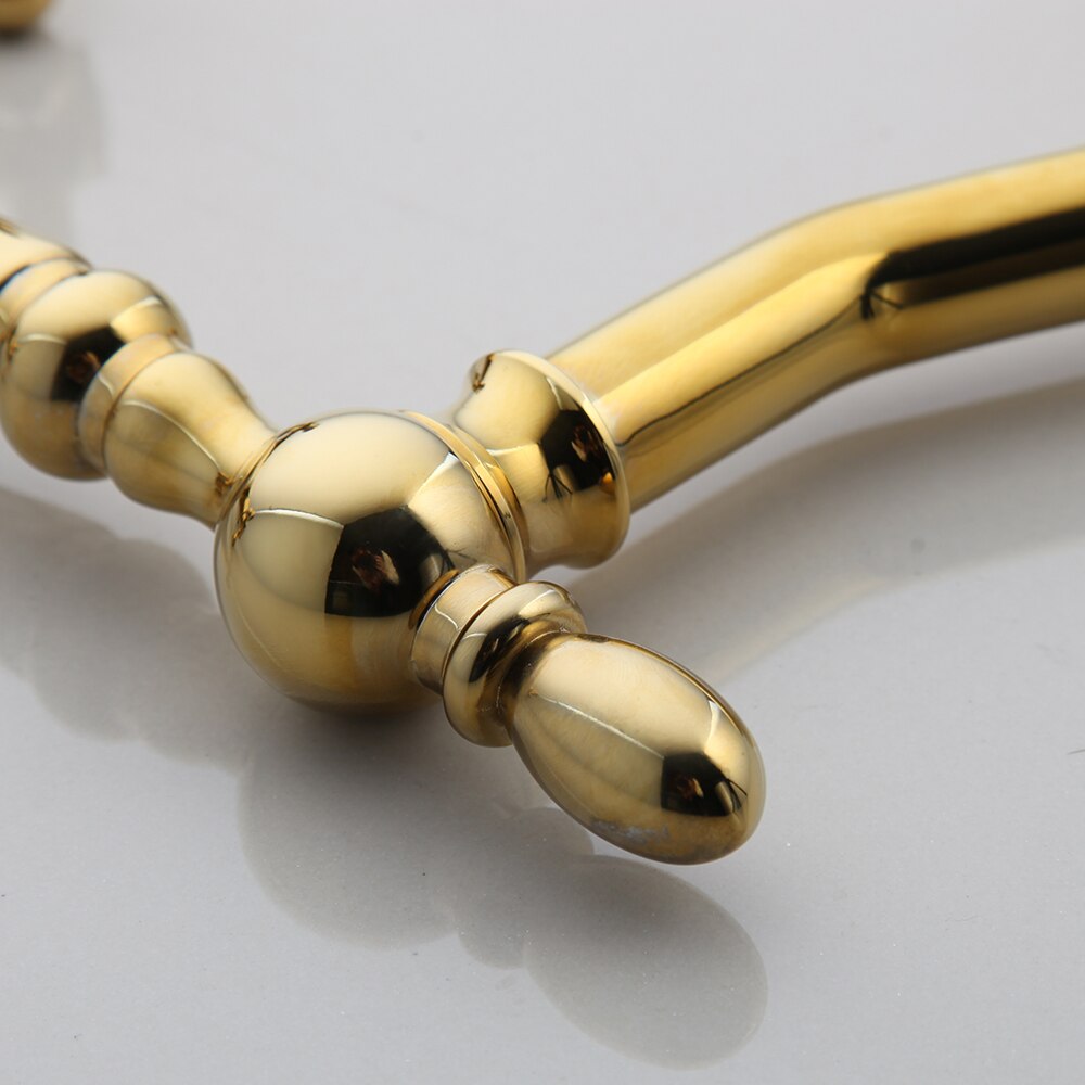 YANKSMART Golden Gepolijst 360 Swivel Badkamer Basin Wastafel Kraan Badrandcombinaties Dual Handle Keuken Kranen Warm &amp; koud Mengkraan