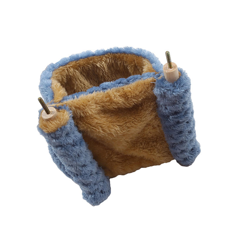 Hamac en peluche pour petits animaux de compagnie, sac de couchage pour hamster, accent d'animaux de compagnie, fournitures pour animaux de compagnie, accessoires de maison pour rat, SLaura rel conflicjos: L / Brun foncé