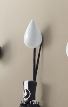 minimalny nowoczesny styl drewniana kropla wody tkaniny czapka wieszak złota ściana zamontowane wieszaki na płaszcze i kapelusze Dom dekoracje przechowywania wysokiej jakości żywicy: L / biały