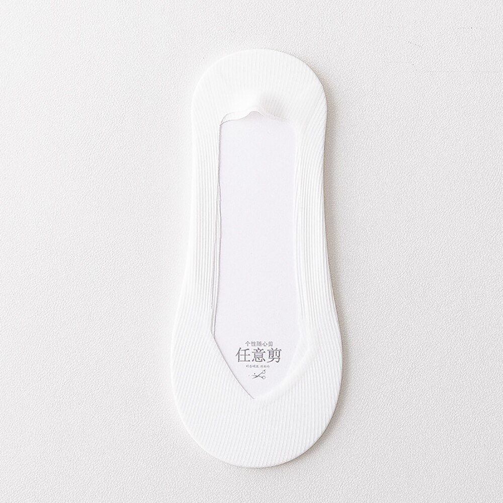 Calcetines finos de silicona para mujer, medias de seda antideslizantes sin costuras, invisibles, transpirables, 1 par: white