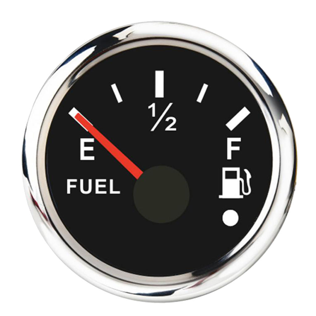 Jauge universelle de niveau de carburant pour bateau, 2 &quot;, 52mm, affichage LED noir