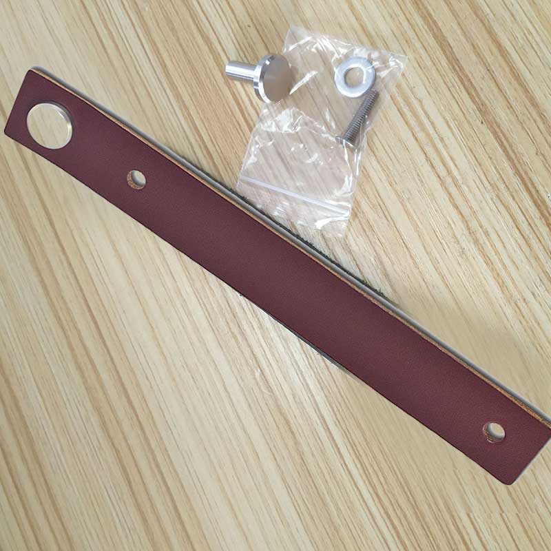 Handmade Leather Pull Handle Europe Style Soft Minimalist Door Cupboard Drawer Kitchen Cabinet Dresser Knobs Furniture Hardware: Brown
