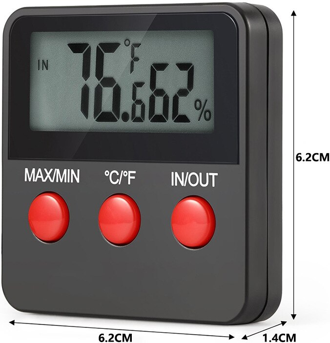 Elektronisk digitalt display termometer hygrometer gennemsøgning kæledyr tør og våd temperatur monitor æg inkubation termometer