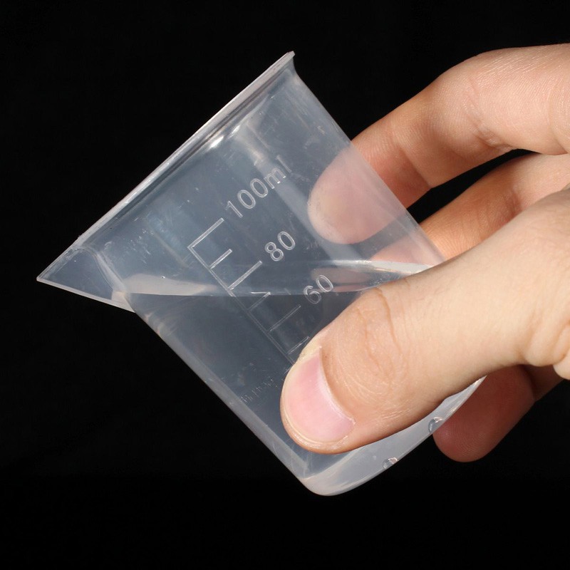 100ml Measuring Cup Transparent Plastic Scale Beaker Lab Chemical Laboratory Cups Resin Water Kitchen Baking Tools Container
